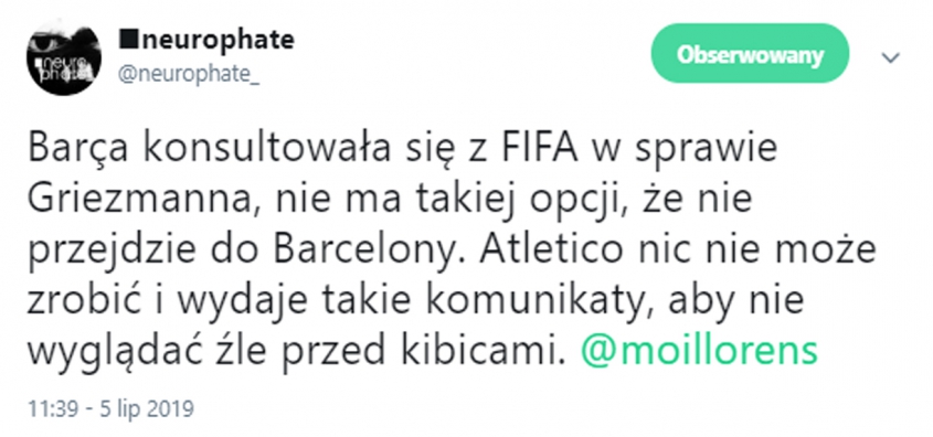 Barcelona konsultowała się z FIFA ws. Griezmanna!